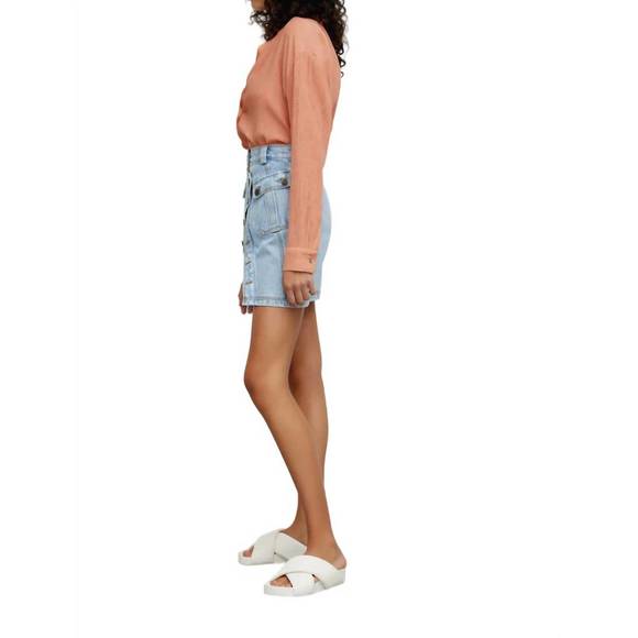 NEW SIGNIFICANT OTHER phoebe skirt in mid blue - Picture 2 of 4